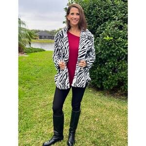 NEW HYFVE wild night jacket in zebra print